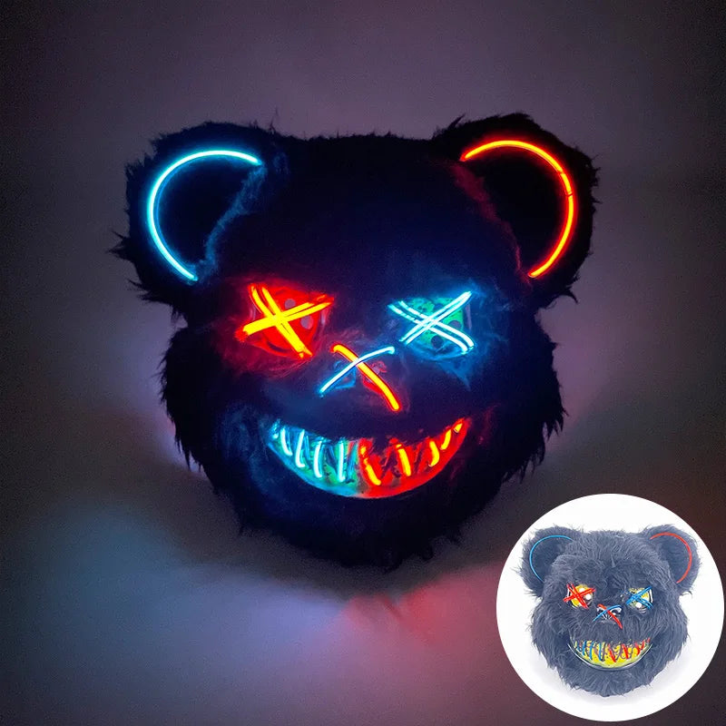 Masque Lapin Sanglant LED – Peluche Horreur