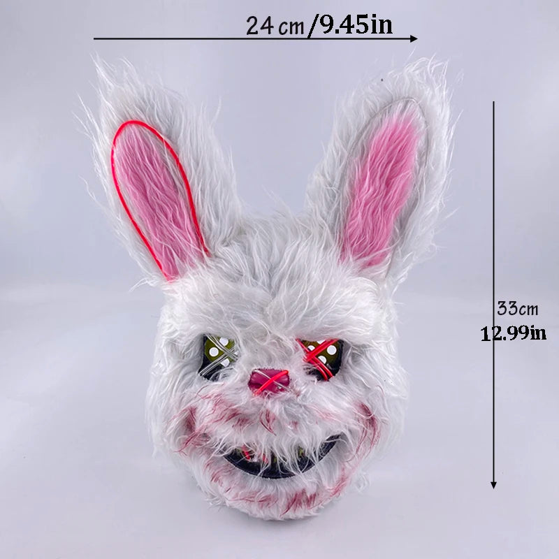 Masque Lapin Sanglant LED – Peluche Horreur