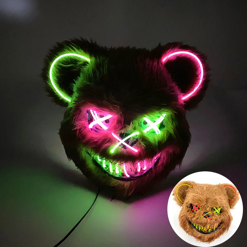 Masque Lapin Sanglant LED – Peluche Horreur