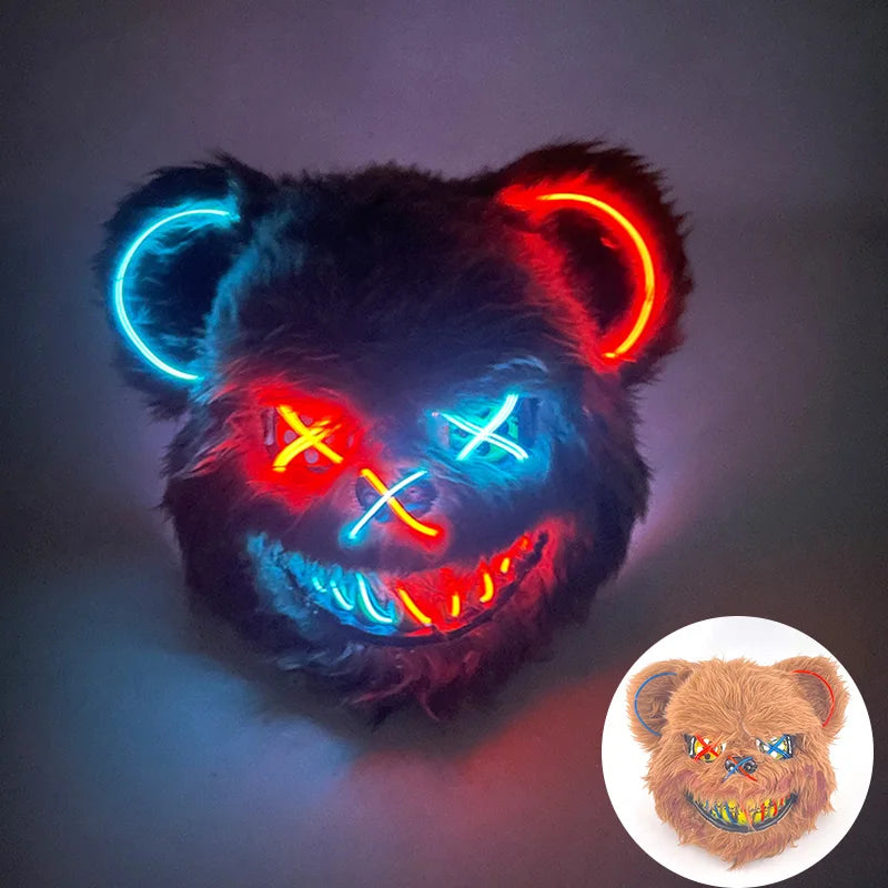 Masque Lapin Sanglant LED – Peluche Horreur