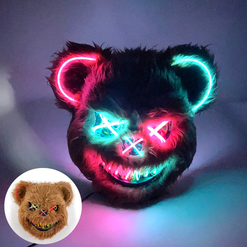 Masque Lapin Sanglant LED – Peluche Horreur