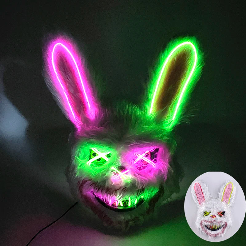 Masque Lapin Sanglant LED – Peluche Horreur