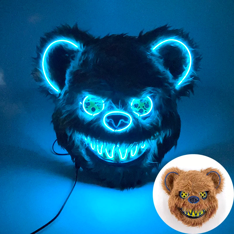 Masque Lapin Sanglant LED – Peluche Horreur