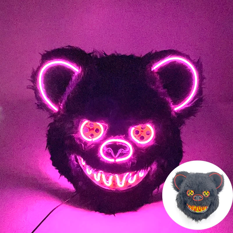 Masque Lapin Sanglant LED – Peluche Horreur