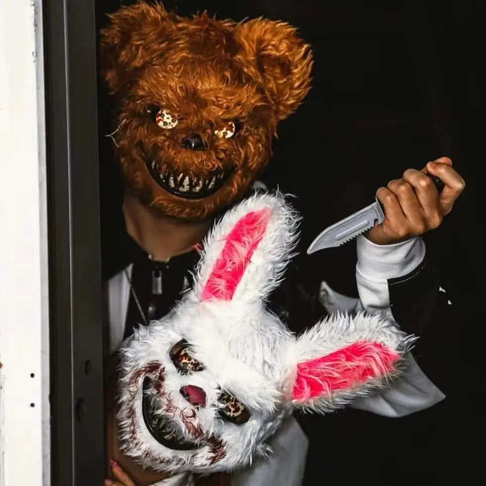 Masque Lapin Sanglant LED – Peluche Horreur