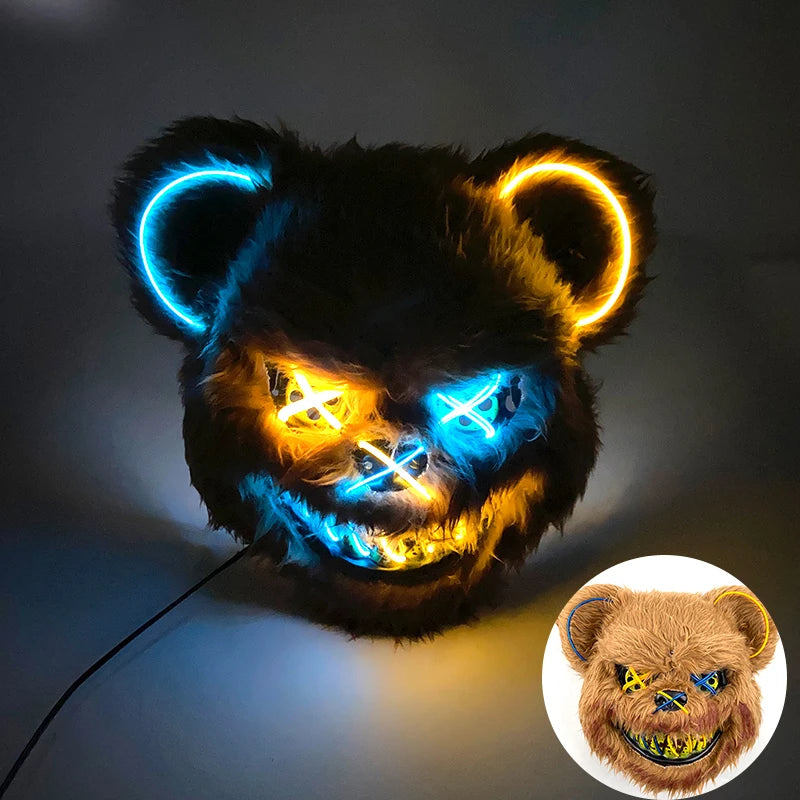 Masque Lapin Sanglant LED – Peluche Horreur