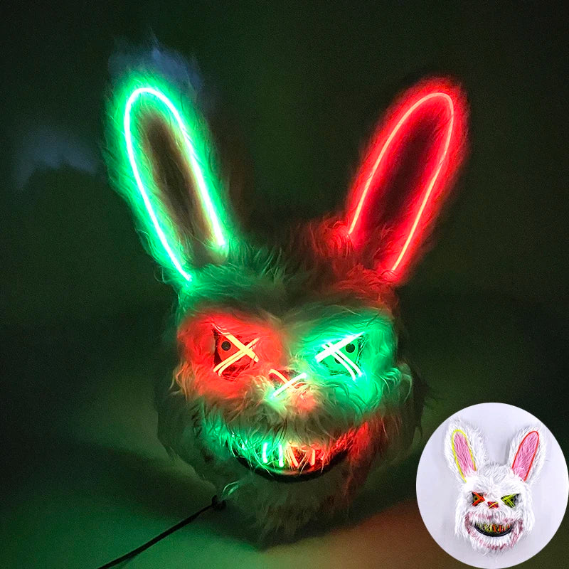 Masque Lapin Sanglant LED – Peluche Horreur