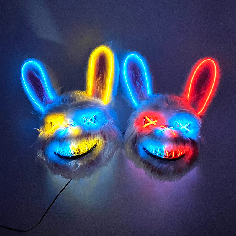 Masque Lapin Sanglant LED – Peluche Horreur
