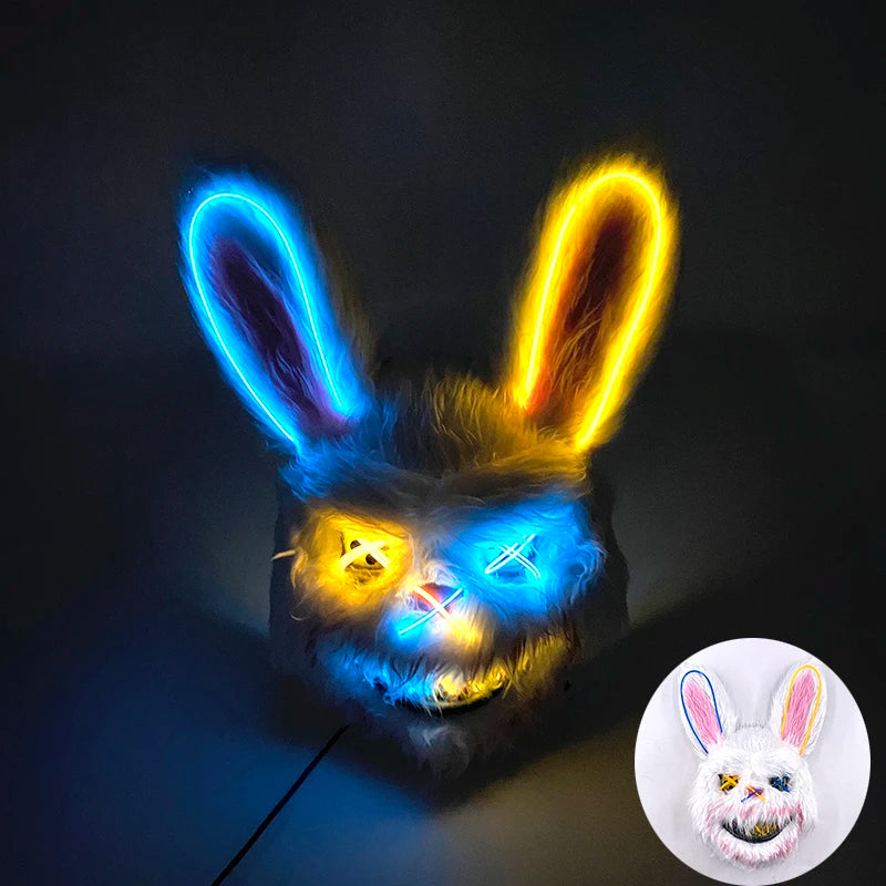 Masque Lapin Sanglant LED – Peluche Horreur