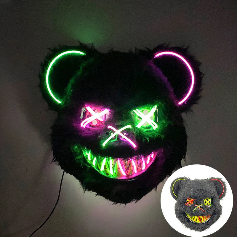 Masque Lapin Sanglant LED – Peluche Horreur