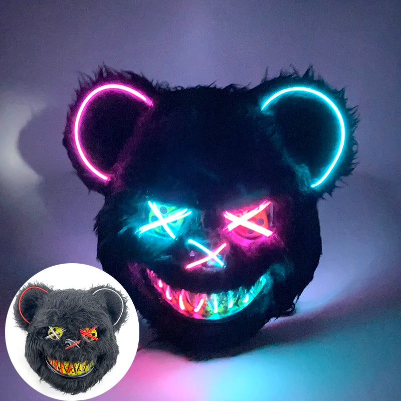 Masque Lapin Sanglant LED – Peluche Horreur