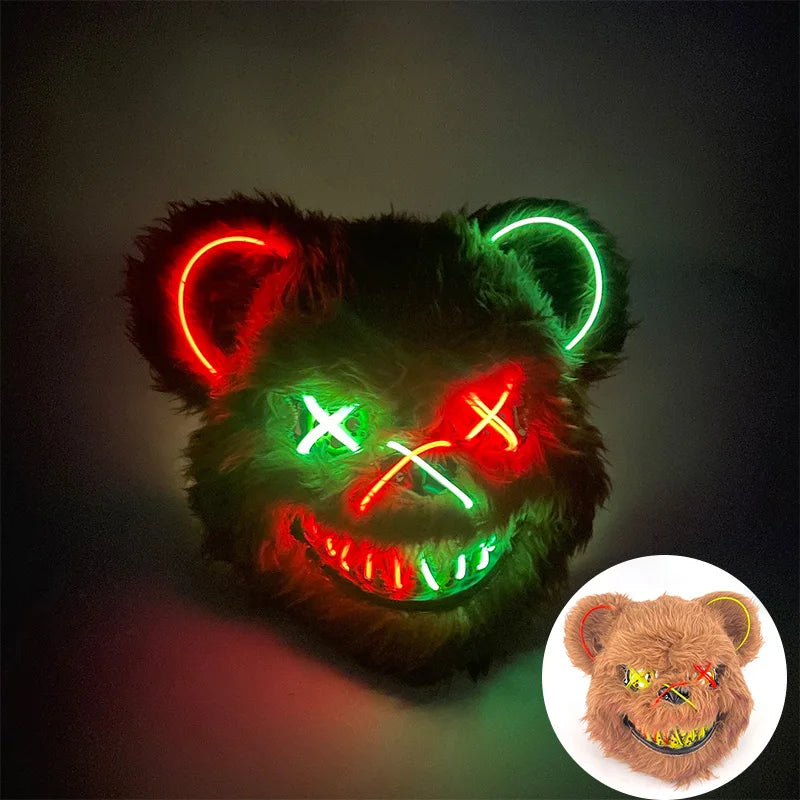 Masque Lapin Sanglant LED – Peluche Horreur